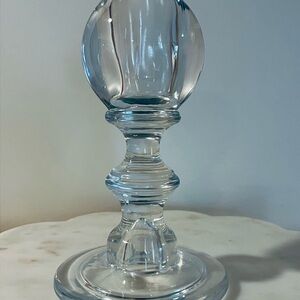 Crystal Clear Glass Candle Holder